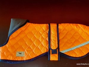 Orange Puffer Greyhound Coat