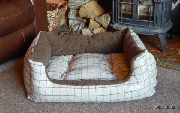 Coffee Tweed Dog Bed - Image 2