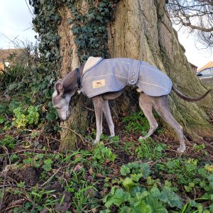 Grey Tweed Coat with Fleece Lining - Image 4