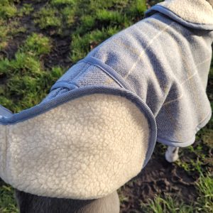 Grey Tweed Coat with Fleece Lining - Image 2
