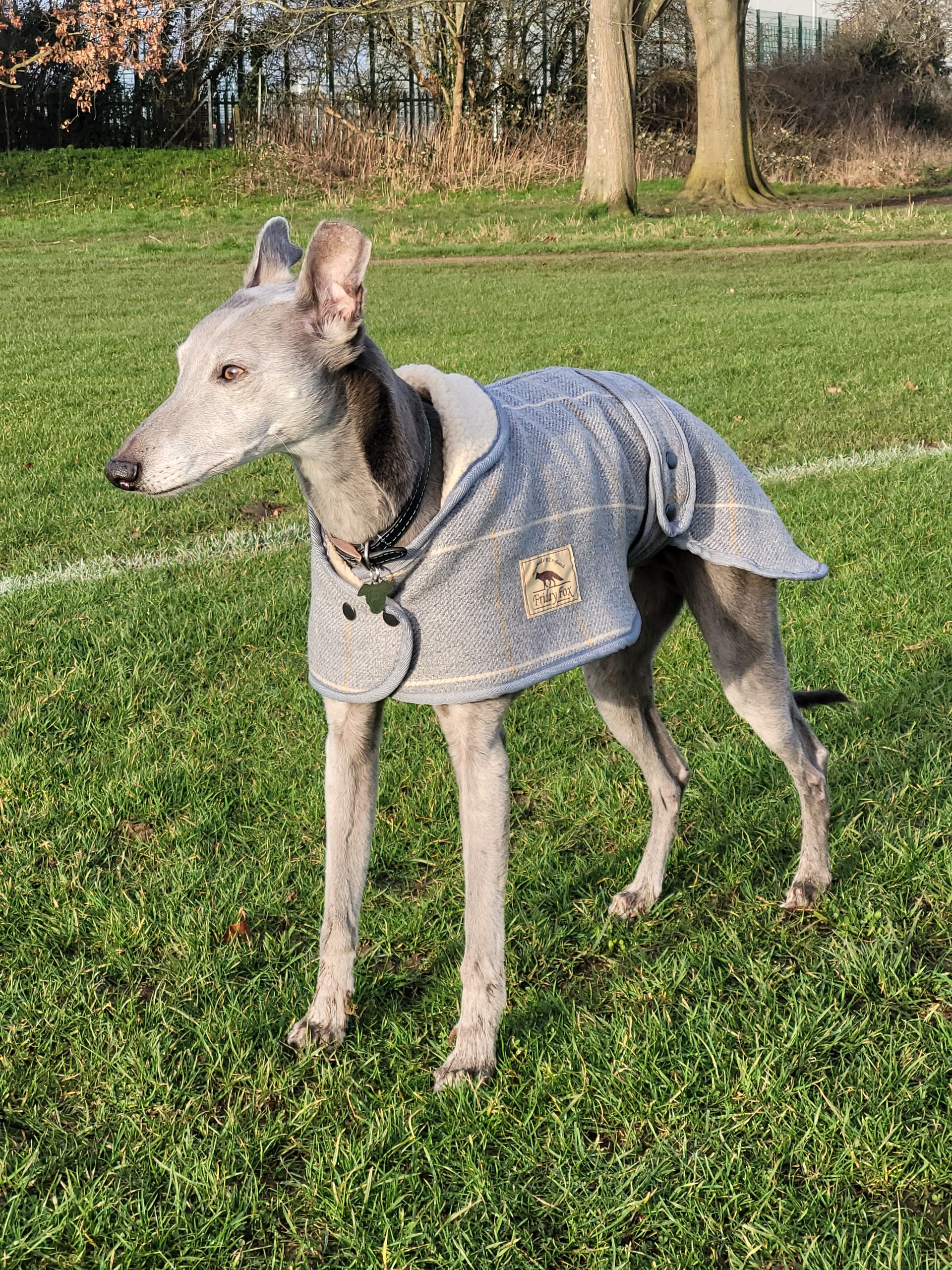 Grey Tweed Coat with Fleece Lining - Image 3