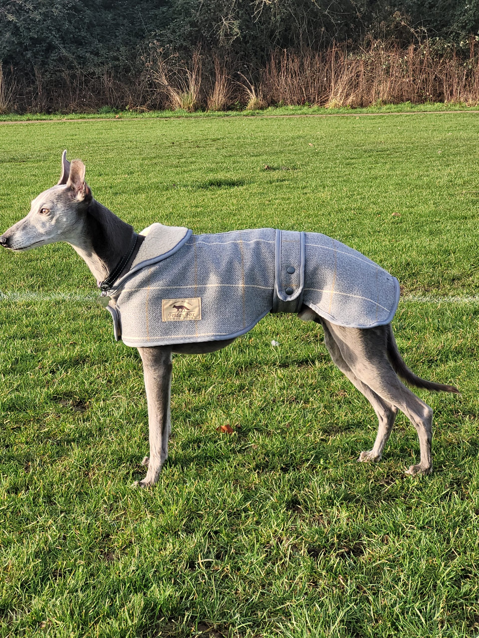 Grey Tweed Coat with Fleece Lining - Image 1
